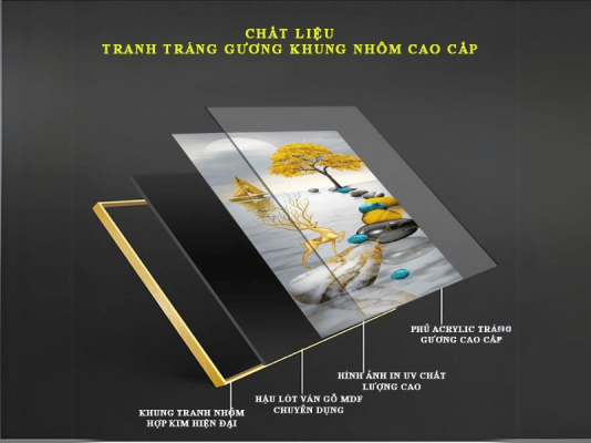 Tranh đính đá đồng hồ con công đẳng cấp cho không gian sống