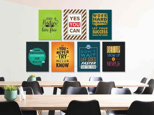 Bộ tranh treo tường văn phòng có tác dụng về mặt thẩm mỹ