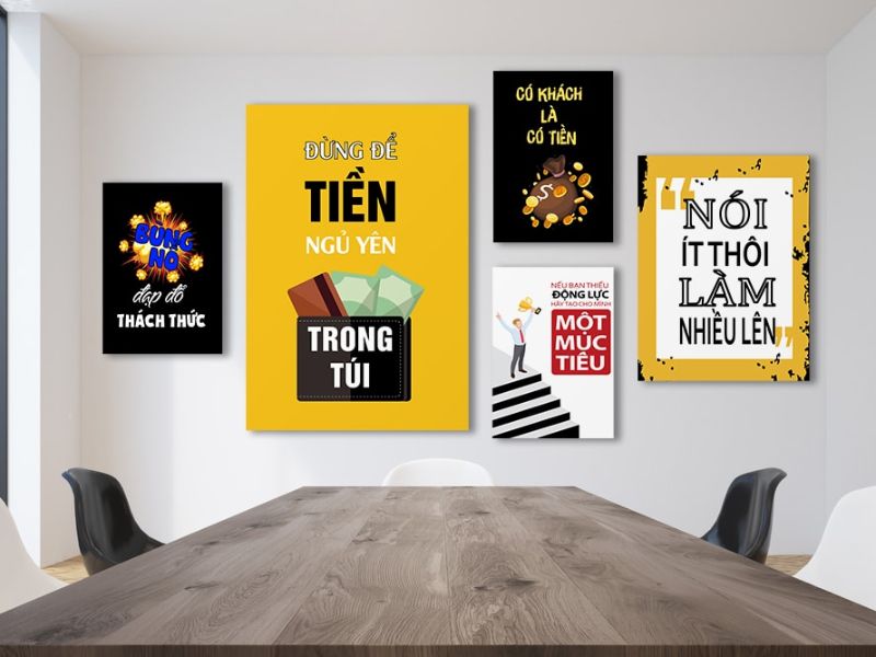 Tranh slogan treo văn phòng đẹp
