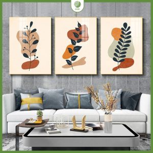 Tranh treo tường tối giản cây cối Chạm Decor