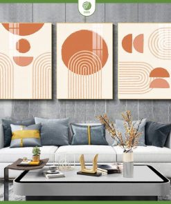Tranh treo tường tối giản hình khối Chạm Decor
