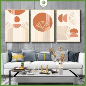 Tranh treo tường tối giản hình khối Chạm Decor