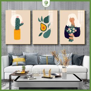 Tranh treo tường tối giản hoa quả Chạm Decor