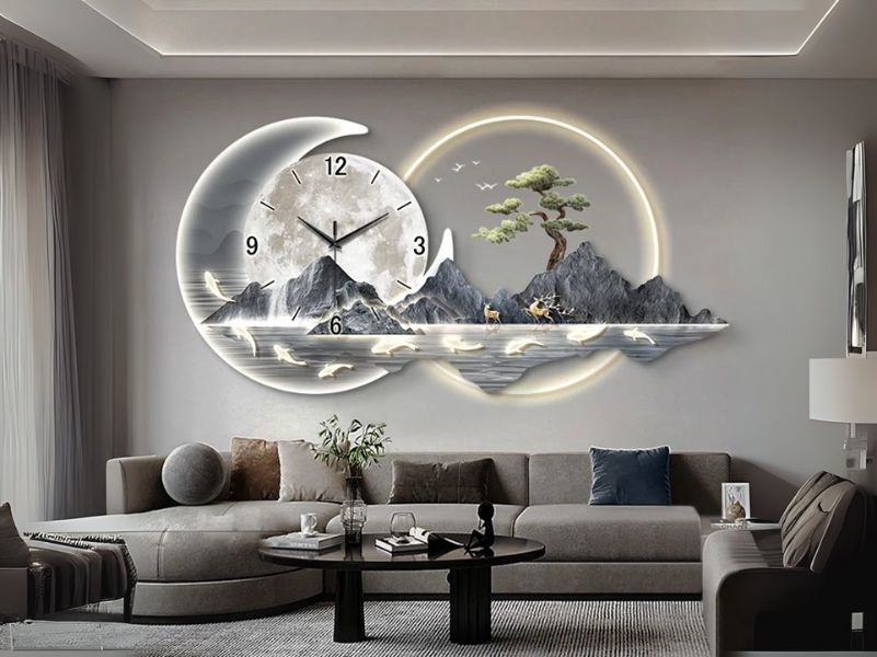 tranh vẽ đồng hồ kết hợp tranh vẽ đồng hồ kết hợp