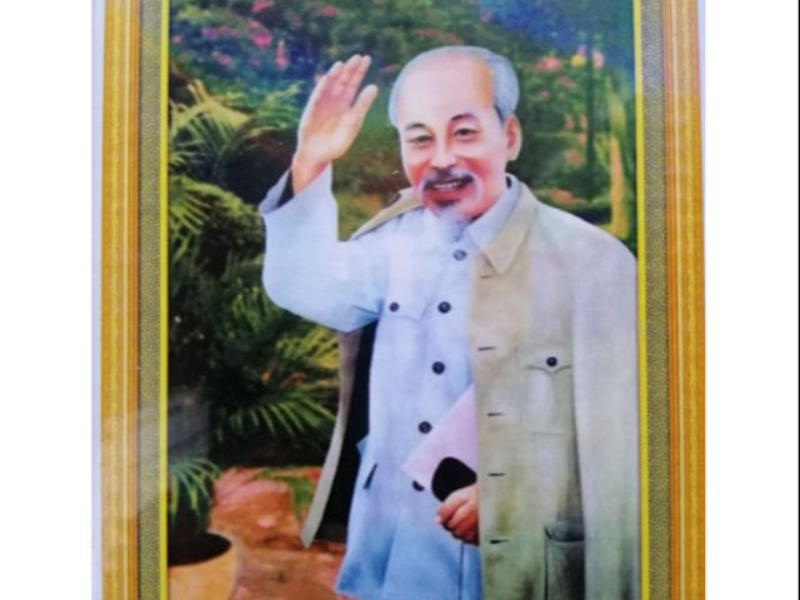 tranh đính đá bác hồ