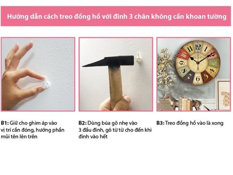 Cách treo tranh đồng hồ
