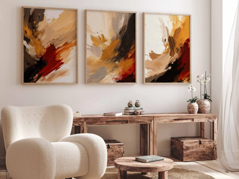 Mẫu tranh trừu tượng đơn giản dễ nhìn.