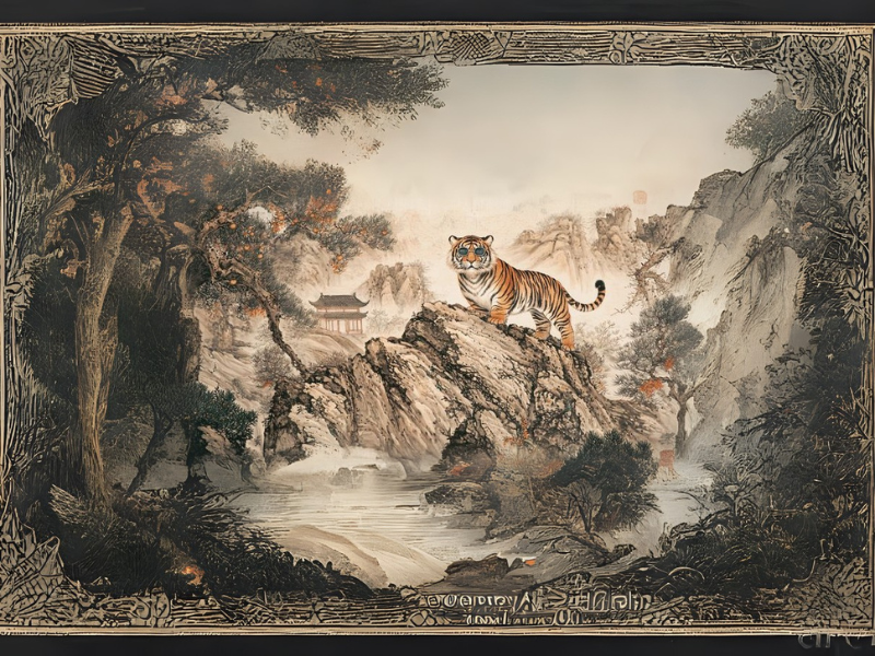 tranh hổ phong thủy