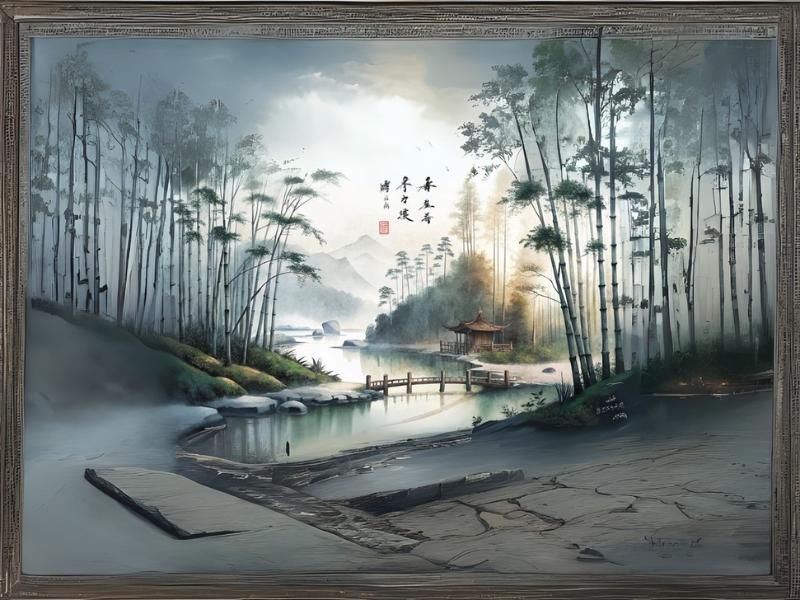 tranh phong cảnh đen trắng