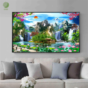 Tranh phong thủy sơn thủy hữu tình V545